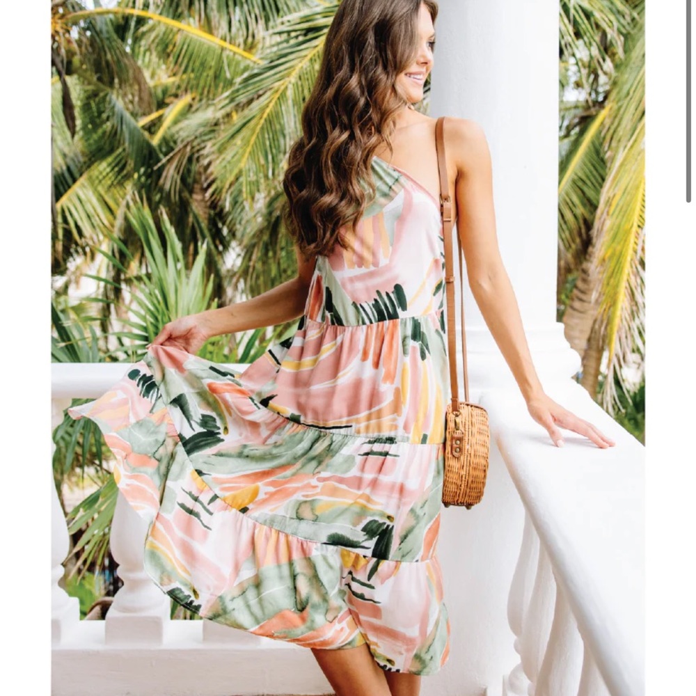 One shoulder midi dress